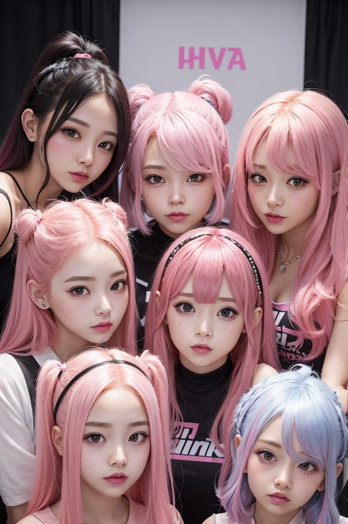 Make 5 Pink Hair Girls