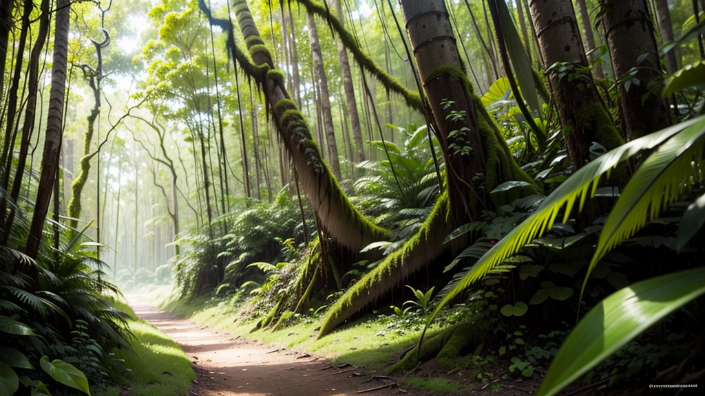 (tropical pitcher plants :1.1),with a large mouth and sharp teeth.,in the forest, landscape:1.5