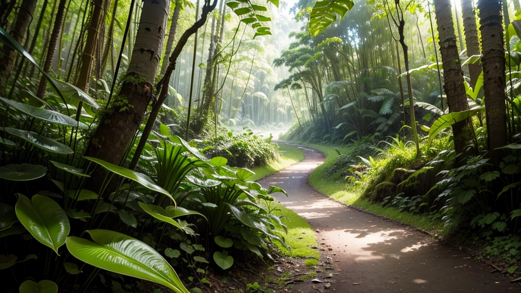 (tropical pitcher plants :1.1),with a large mouth and sharp teeth.,in the forest, landscape:1.5