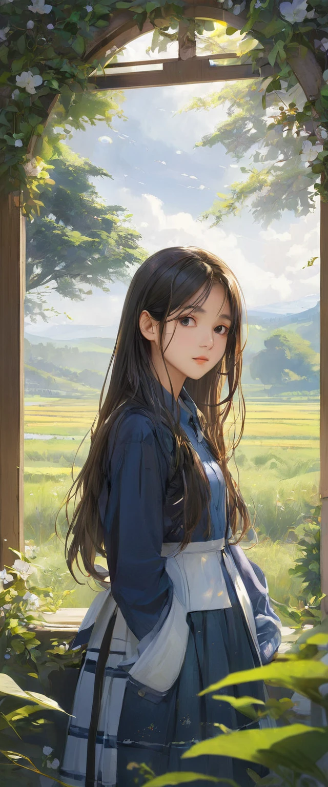 (masterpiece, Highest quality:1.2), One girl, alone,15 years old