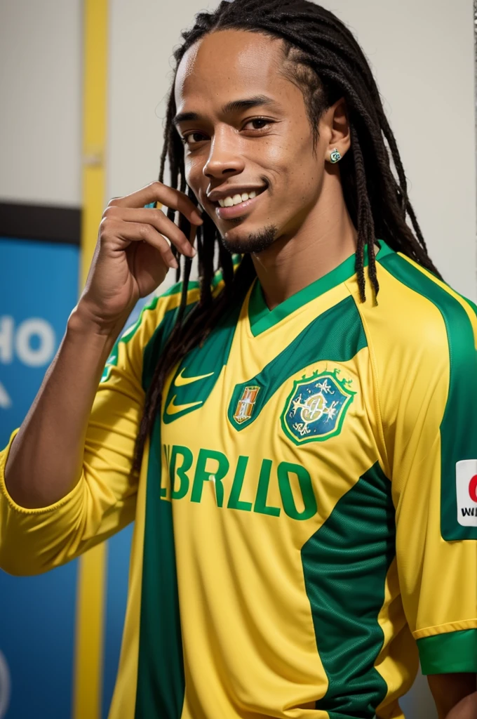 Ronaldinho from Rio Grande do Sul with the Brazil shirt 