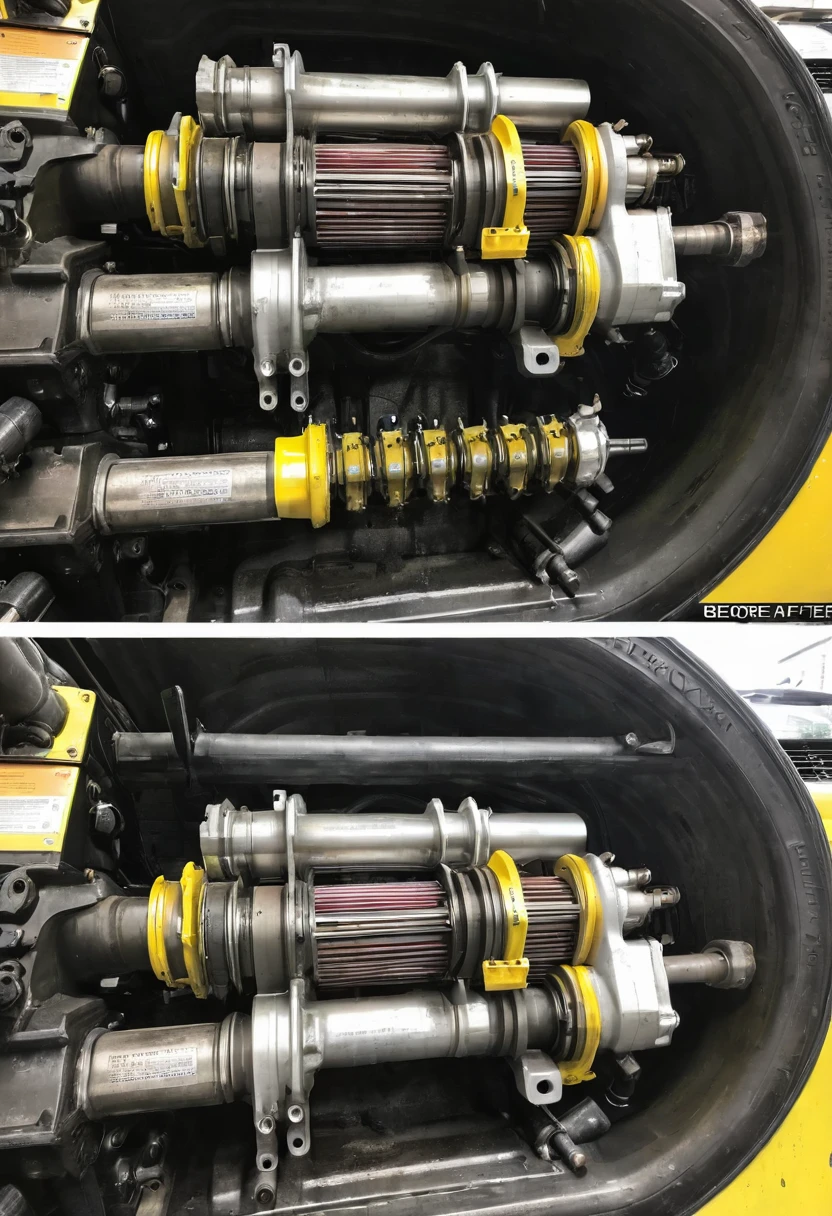 injector maintenance, before and after