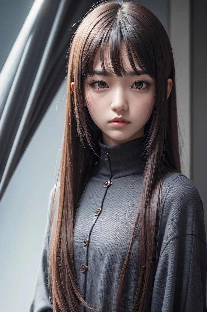 Expressionless detailed character
