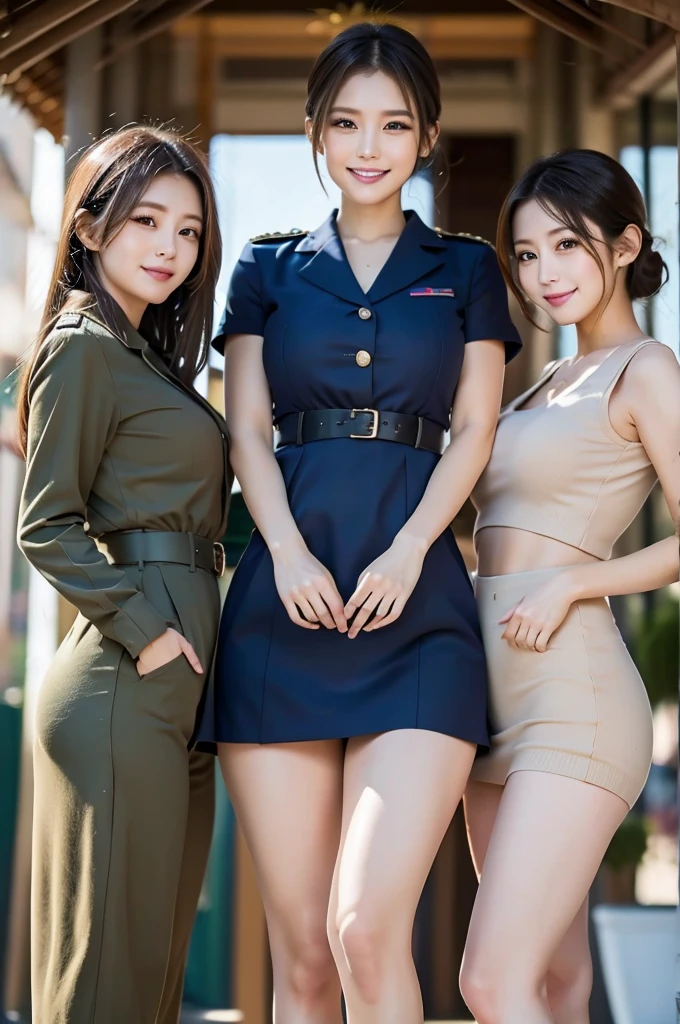 ３Beautiful women in uniform