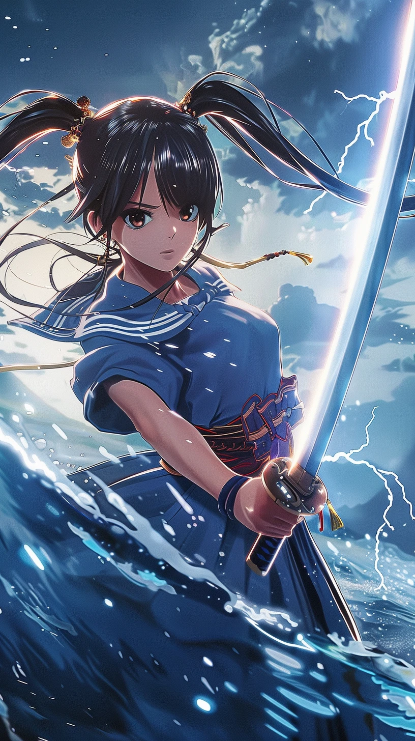双马尾女孩