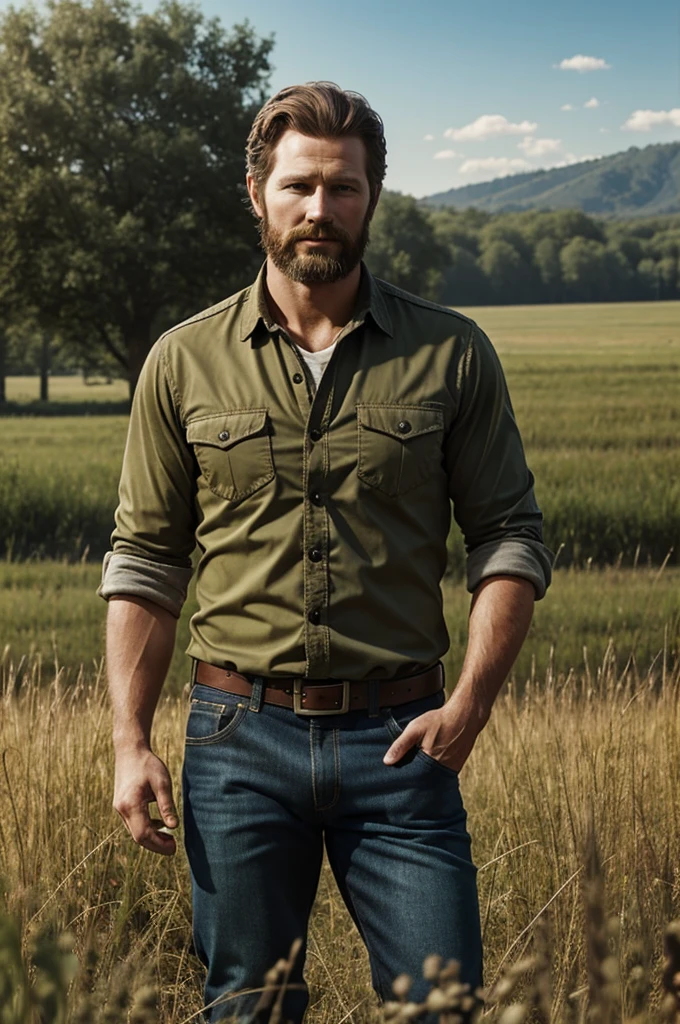 Country guy by a f1-50 hyper realistic