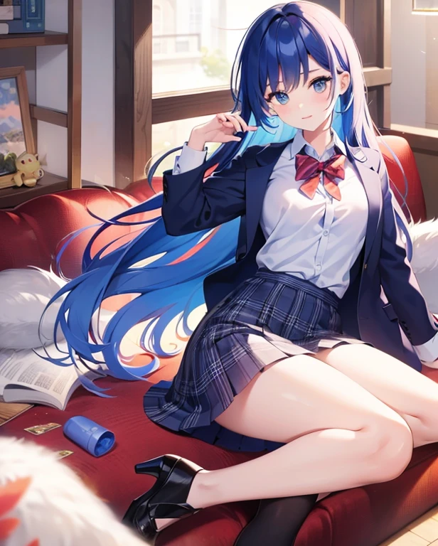 high resolution、high quality、High resolution、Fine details、64k、A high school girl standing with a whip、High heels