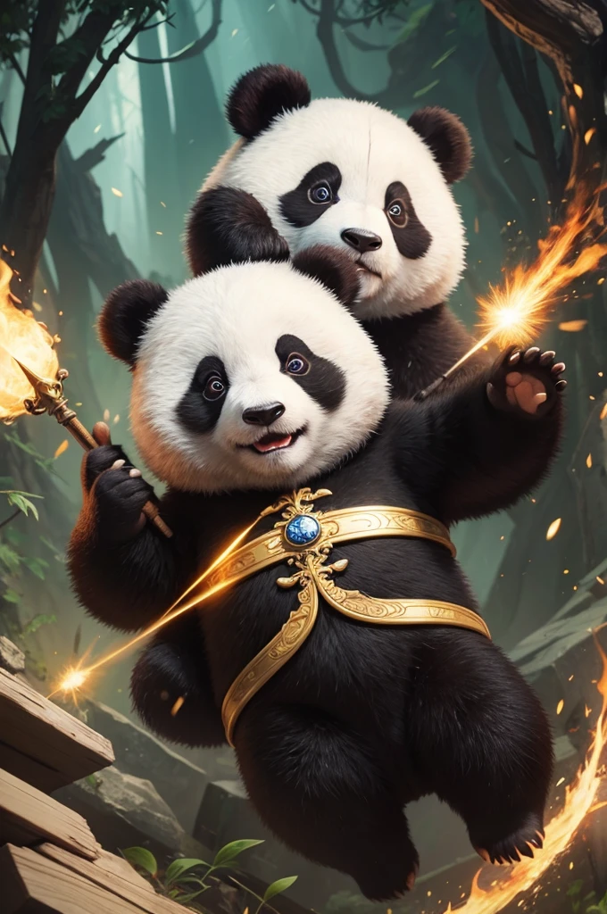 A wizard panda with super strength