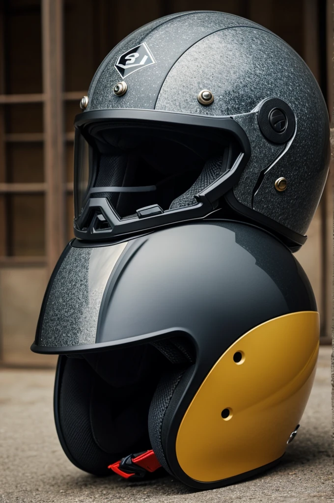 A motorcycle helmet