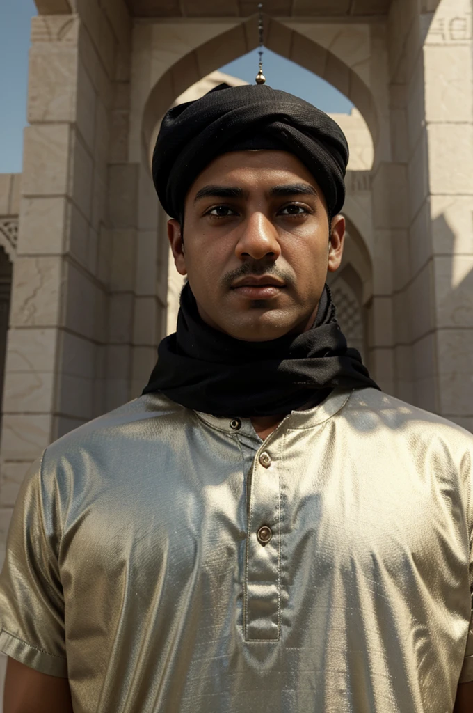 Make a 3D image of a boy with an Islamic theme and give it the name Salman