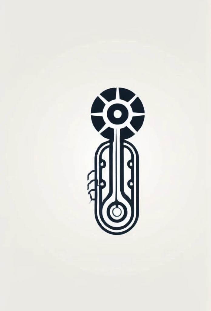Electrical industry logo from the 1900s Old machinery Logo with a shaft-driven motor from the 1900s Pretty cool chic modern design Background is white