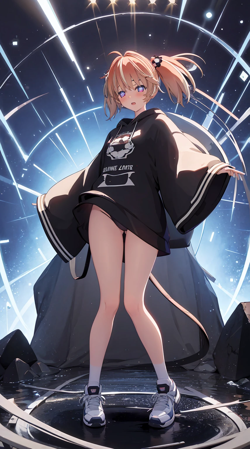 kurokawaakane\(1zgame\),1girl, solo,stage,portrait,looking at viewer,8k, beautiful lighting,symbol-shaped_pupils, sparkling_eyes, star-shaped_pupils, star_(symbol), full body
