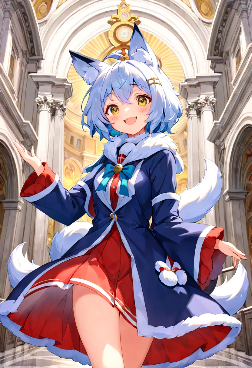 super high resolution, detailed background, San Pietro, 1girl, Happy, joyful, absurdres(Photos of solo travelers)(kemono, furry anthro),