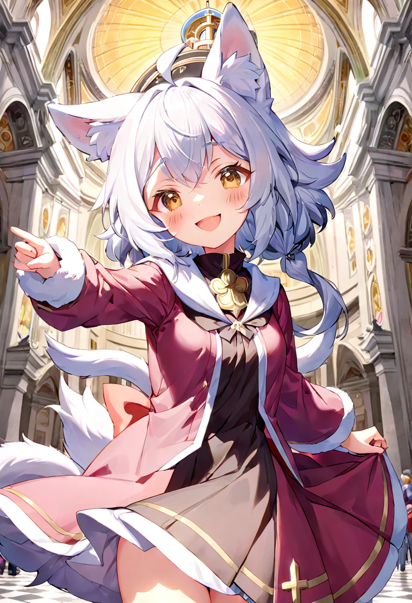 super high resolution, detailed background, San Pietro, 1girl, Happy, joyful, absurdres(Photos of solo travelers)(kemono, furry anthro),