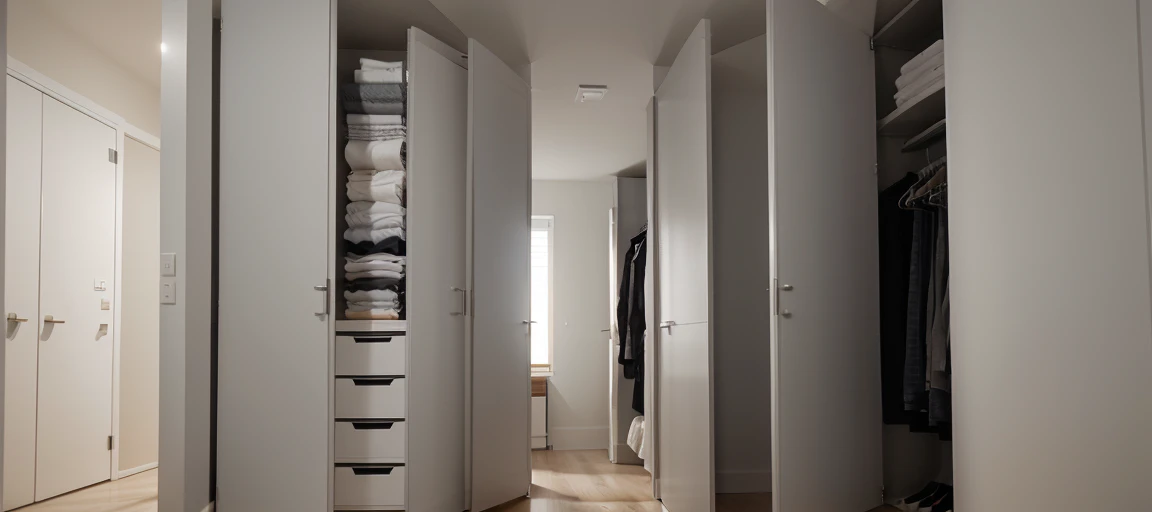 Front flat view view, orthogonal view, arcgive open closet, dicuments and sheets, full of documents, gray closet opened, archive closet 