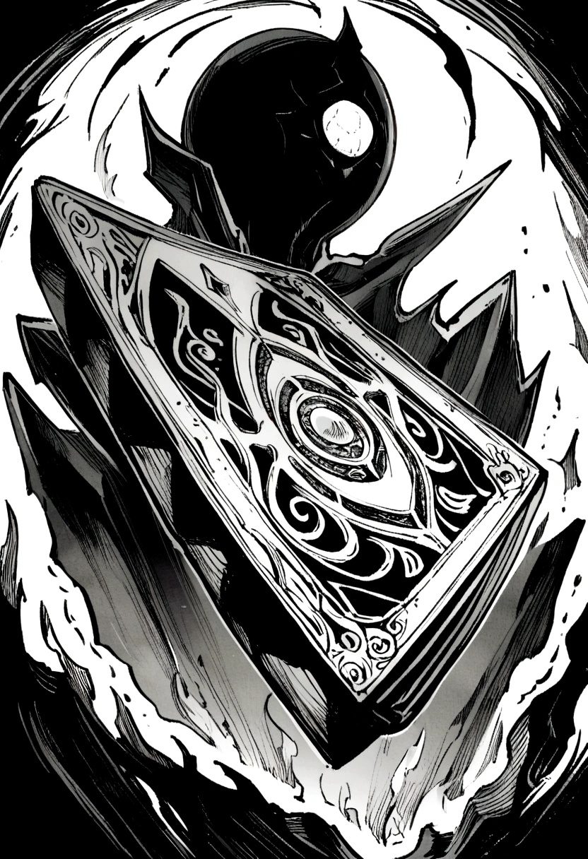 An old grimoire, film, black and white