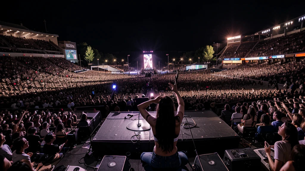 Rock concert at night