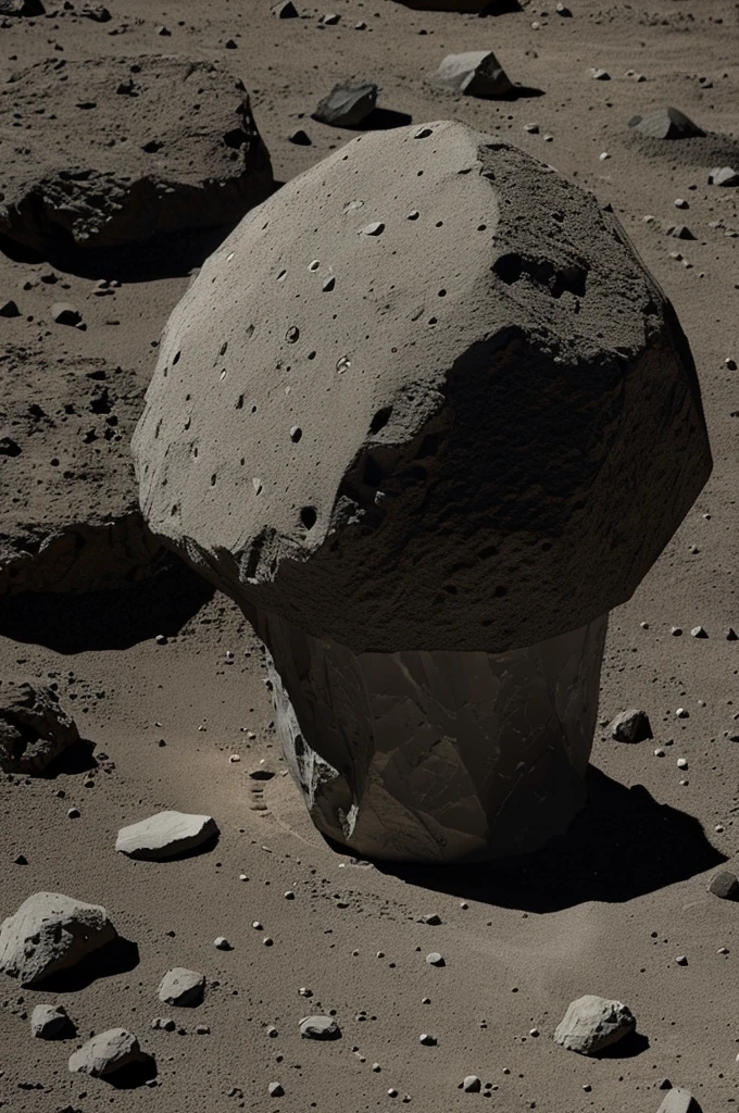 Make me a drawing of the Osiris-rex probe taking a sample from the asteroid Bennu with the rocky surface of the asteroid in detail