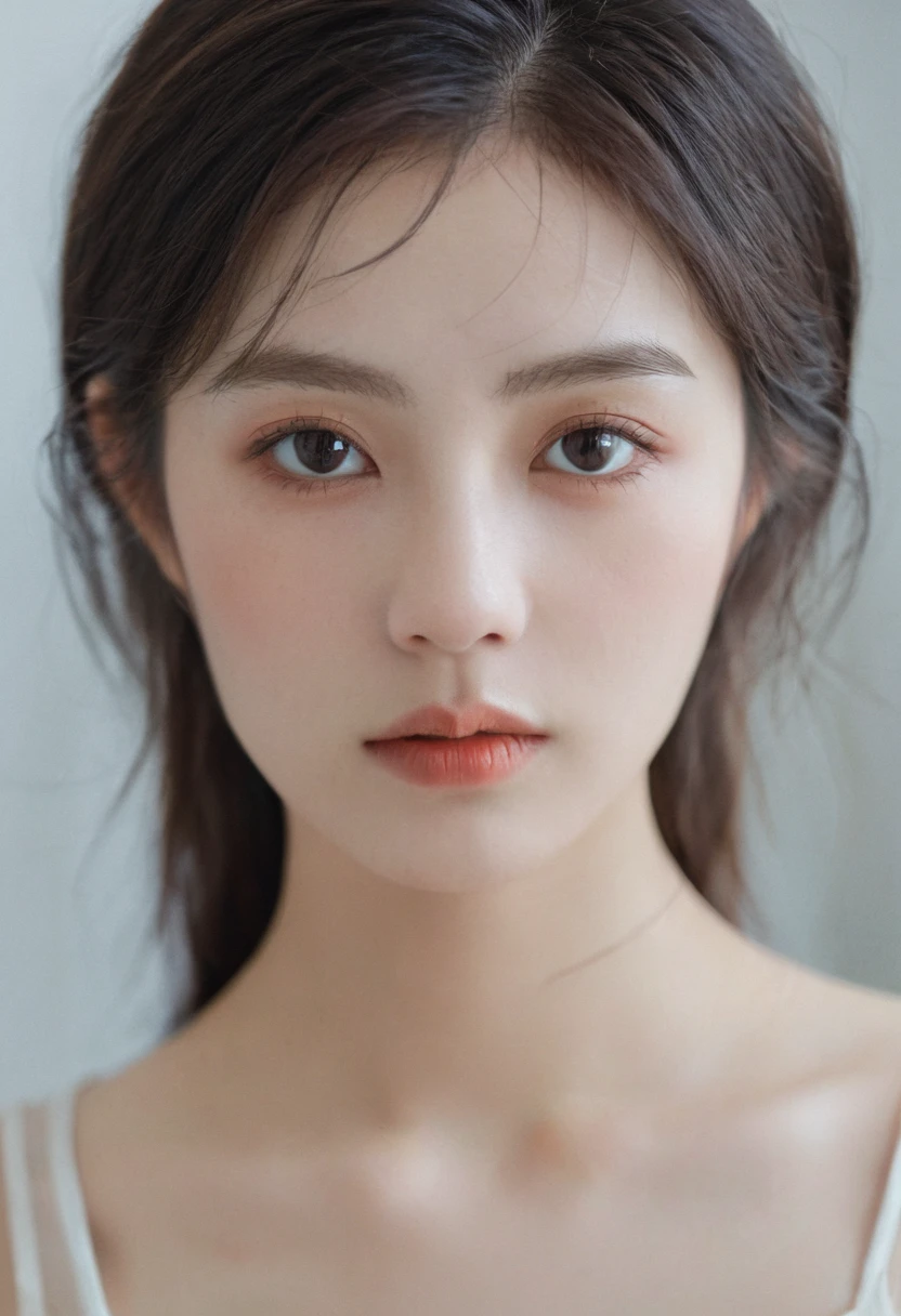 mixgirl, An Style, Eye focus, Highest quality, (Very detailed skin), Exquisitely beautiful white skin photos, 21 years old, Perfect Face, Captivating eyes, (Seductive makeup: 1.3), Skin pores, (bokeh:1.5), Sharp focus, Dappled Lighting, (Backlight), Film Grain, (Very detailed, Exquisitely crafted), 8K, High resolution, Front view, Studio Light, Very detailed顔, Fine grain, (double eyelid: 1.4), Aristogle, Brown eyes, (commercial: 1.6), (Seductive makeup), ((White studio background))
pores、Patchy redness of the skin、Airy