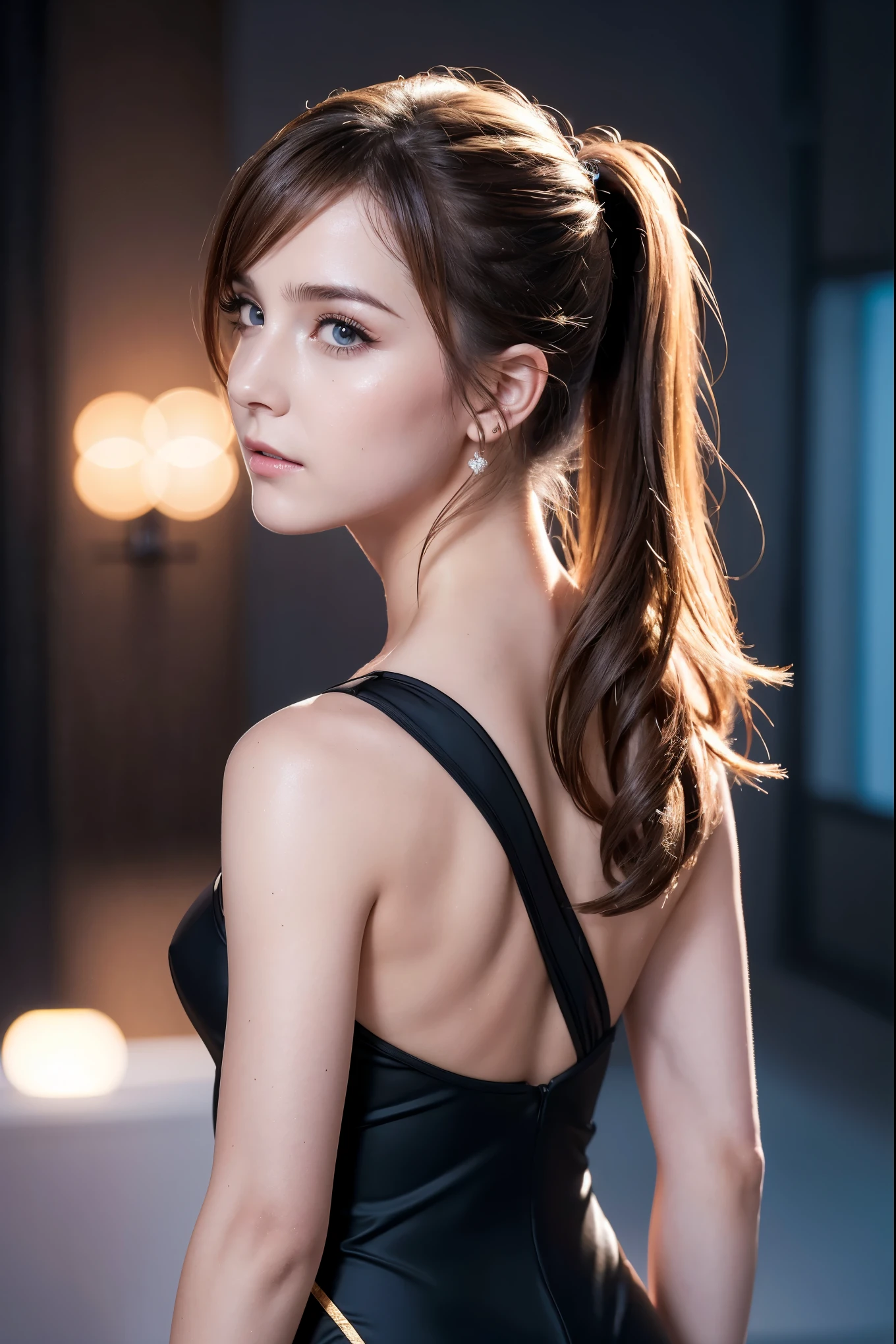 Close-up of a woman with a ponytail and a black dress, Emma Watson wearing fancy fish, Emma Watson, photo of Emma Watson in swimsuit, Emma Watson wearing a swimsuit, Emma!! Watson!!, photo of Emma Watson, of Emma Watson, Emma Watson as driada, face of Emma Watson, Emma Watson as blond aphrodite, clear portrait of Emma Watson, {{{{{{{(masterpiece, .CGI:1.4),(8K raw photo, best quality, masterpiece:1.2) super detailed official art,photorealistic:1.37, (outstanding, professional),masterpiece,best quality,ultra detailed,highres,high-resolution,4K,4Kportrait,8K,8Kportrait,unity8Kwallpaper,extremely detailed CG,realistic,RAW photo,real person,portrait photography,photorealistic,shiny skin,detailed skin,(((dynamic angle full body
and dynamic angle wide shot
and dynamic angle close-up
and dynamic angle upper body
and dynamic angle from above
and dynamic angle from behind
and dynamic angle from below
))),{{{{supermodel }}}},{{{{Photorealistic:1.4}}}}, beautiful detailed, highly detailed eyes and face, beautiful detailed eyes, ridiculous, incredibly ridiculous, super detailed, high resolution, highly detailed, top quality, masterpiece, illustration, highly detailed, CG, unified, 8K wallpaper, amazing, fine detail, masterpiece, top quality, highly detailed CG unified 8K wallpaper, face light, movie lighting,surrealistic female portrait, magic lights, 32K resolution, action poses, realistic photography, dynamic lighting, art station, volume lighting, highly detailed face, awarded, shadows}}}}}}}