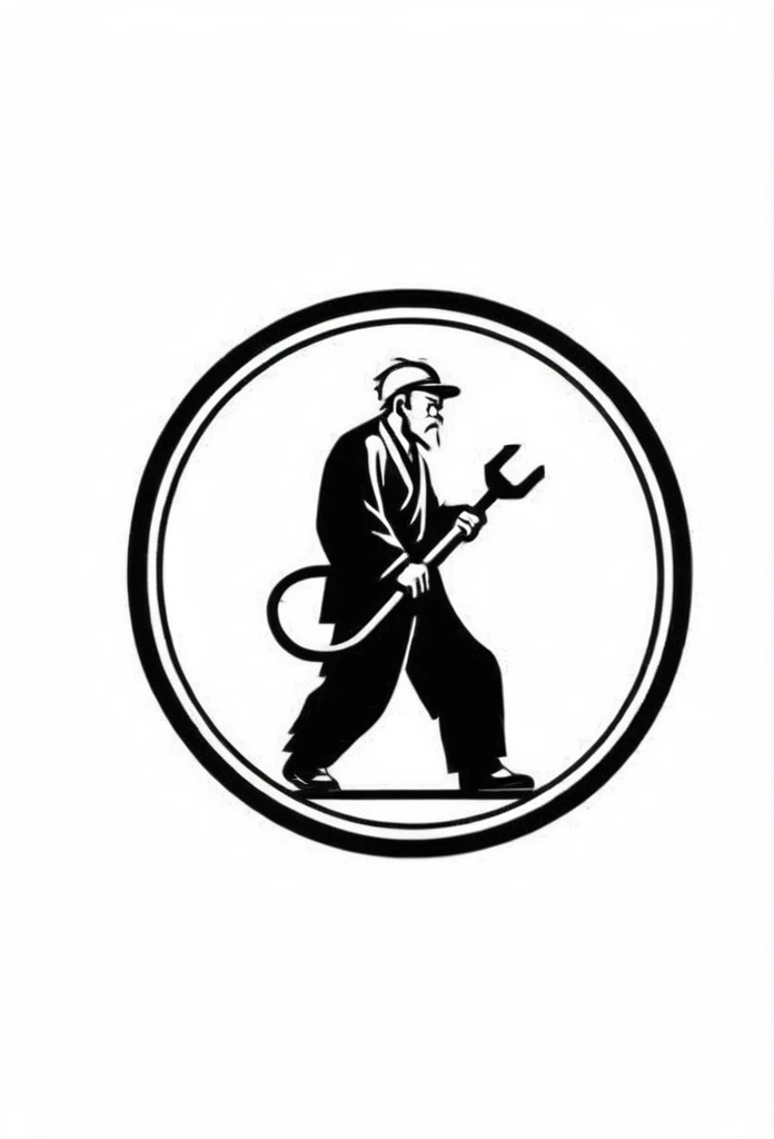 Japanese Electric Factory Logo
a good old logo reminiscent of the 1900s
logo an old man of his time working hard in a factory with a spanner or something
Pretty cool
chic and modern design
White background
