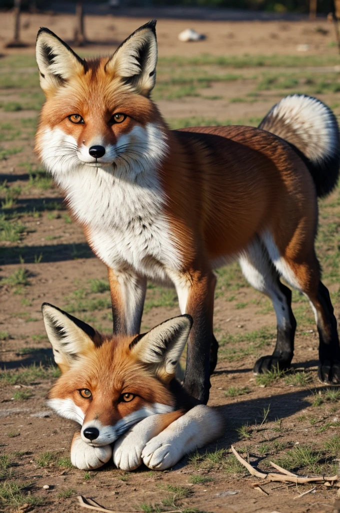 Broken leg for fox
