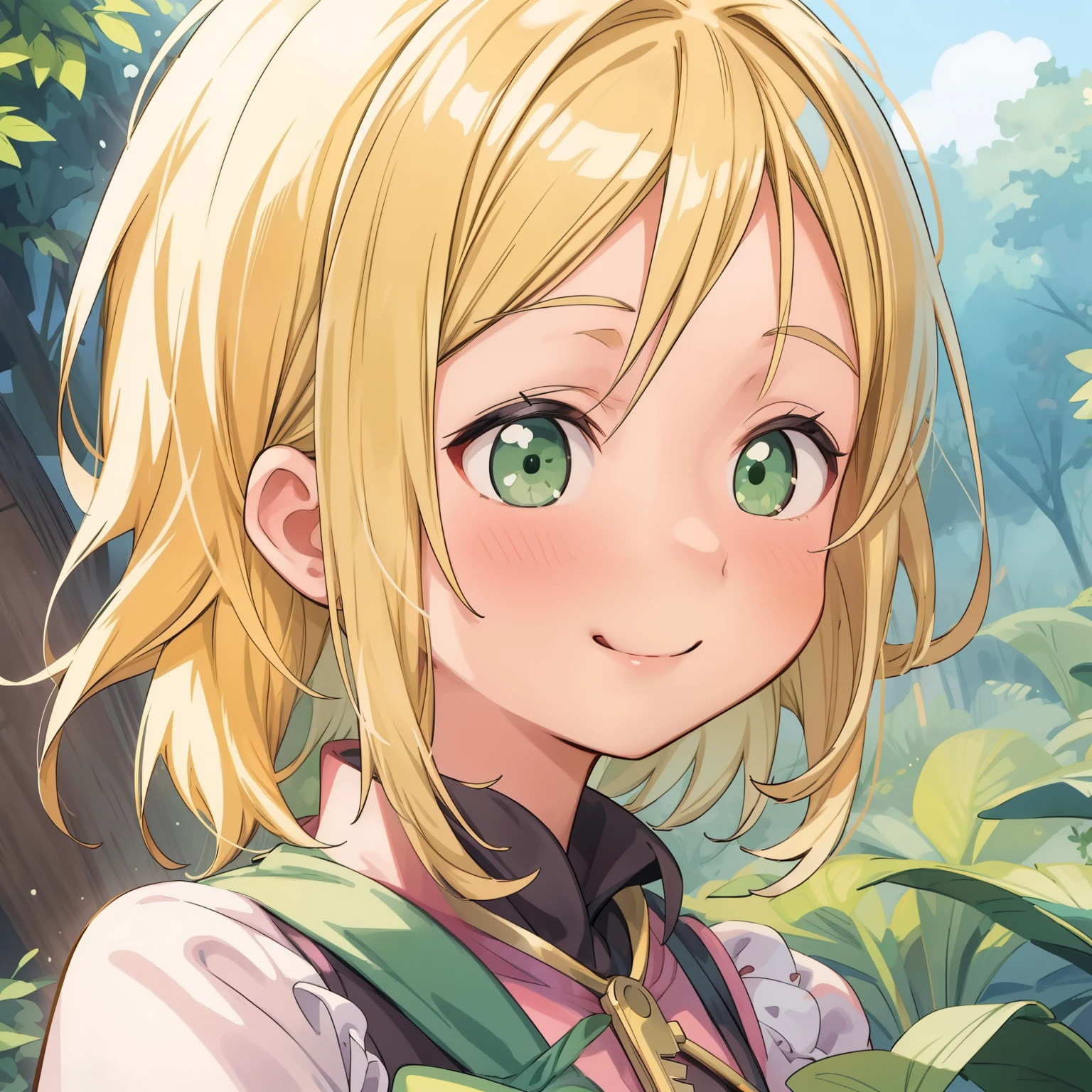 A blonde woman with green eyes is smiling, Anime Best Girl, Cute girl anime visuals, Official Art, Official Artwork, shikamimi, Smooth anime CG art, Also, Official Anime Artwork, beautiful Anime Girls, pretty Anime Girls, young Anime Girls, cute Anime Girls, (Anime Girls), attractive Anime Girls, Detailed Key Anime Art