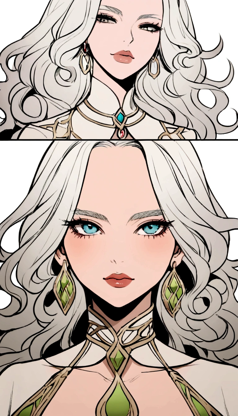 Une femme belle et extraordinaire,Portrait du haut du corps,earrings livres, cabelo Loop preto, (cheveux foncés et Loops), Cabelo Loop longo preto selvagem, Brazilian, cabelo preto Loop, des cheveux noirs Loops, earrings, scattered wavy hair, earrings barrocos, Loop, Loop, cheveux légèrement Loops, Hair texture, franja Loop