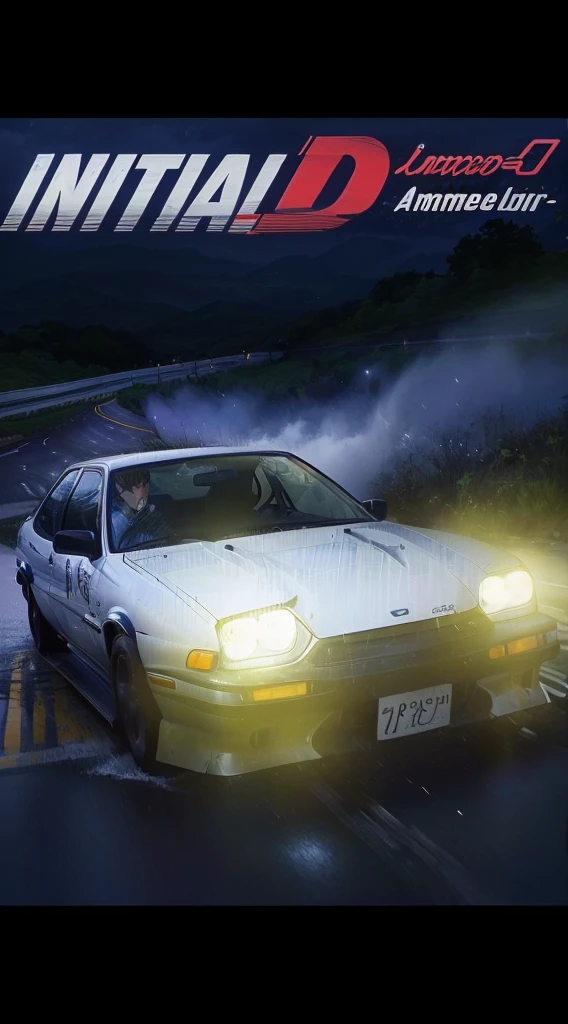 A car is driving on the road，Close-up of a person sitting in the back seat, Initials anime, Initials anime screenshot, Initials anime 1 0 8 0 p, Initials, page from Initials manga, Art Deco Beyond Anime Aesthetics, ae8 6, Header text D
