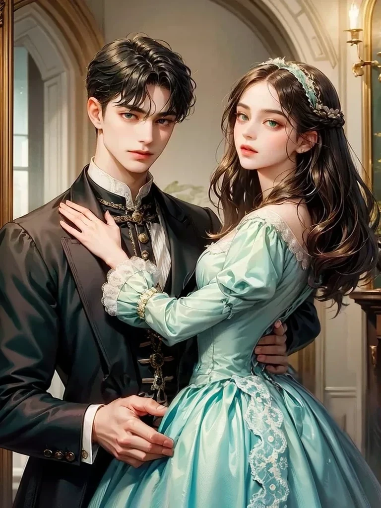 He wears a male Victorian era dress