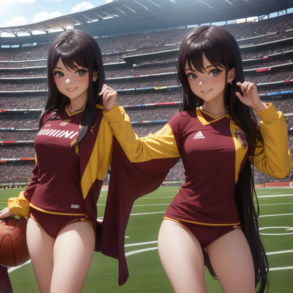 Completely naked,highest quality,smile,black hair,Cheerleading Club,nipple,pubic hair,masterpiece,high school student