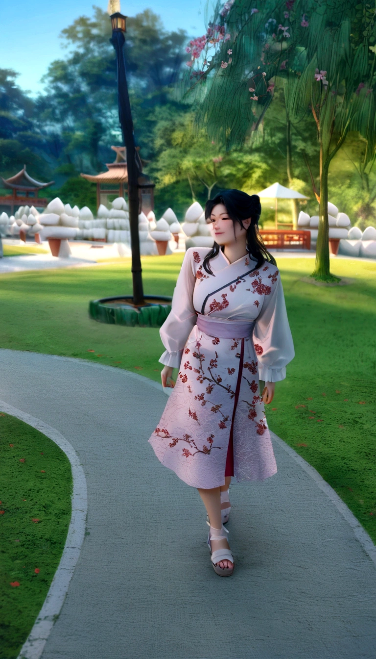 The east wind catches the spring clothes., and walk to find fragrance and return. Peach blossoms reflected in a red smile, and the willows covered with green and the swallows fly together. Winding and wandering paths, vanilla shame., melancholy Qiao Lin pendurado Luohui. Remember where Yanju is currently., Chaifei is on the west side of the restaurant.. traditional Chinese painting