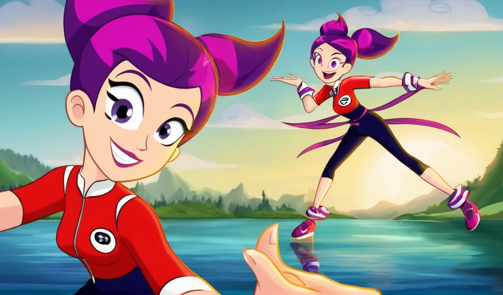 High Quality, Doe-Eyed, Radiant Smile, Spellbound Lake, dance team uniform,