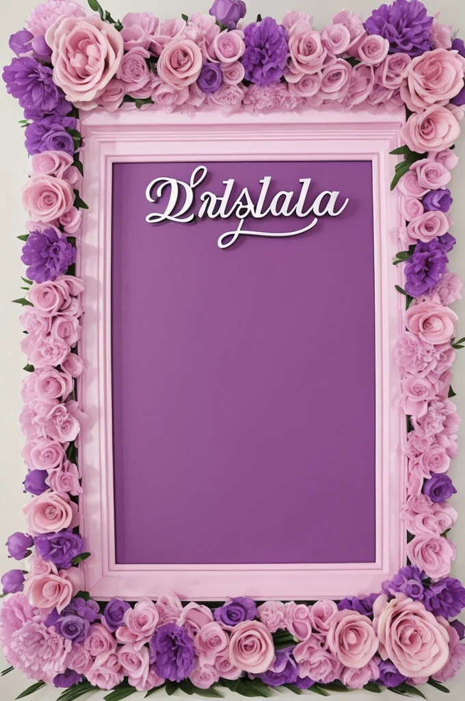Dana Isabella name sign with pink and purple colors
