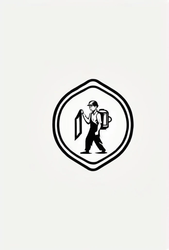 Japanese Electric Factory Logo
a good old logo reminiscent of the 1900s
The logo shows an old man working hard at a factory with a small spanner, such as a motor,
give someone the air of charcoal
Pretty cool
chic and modern design
White background