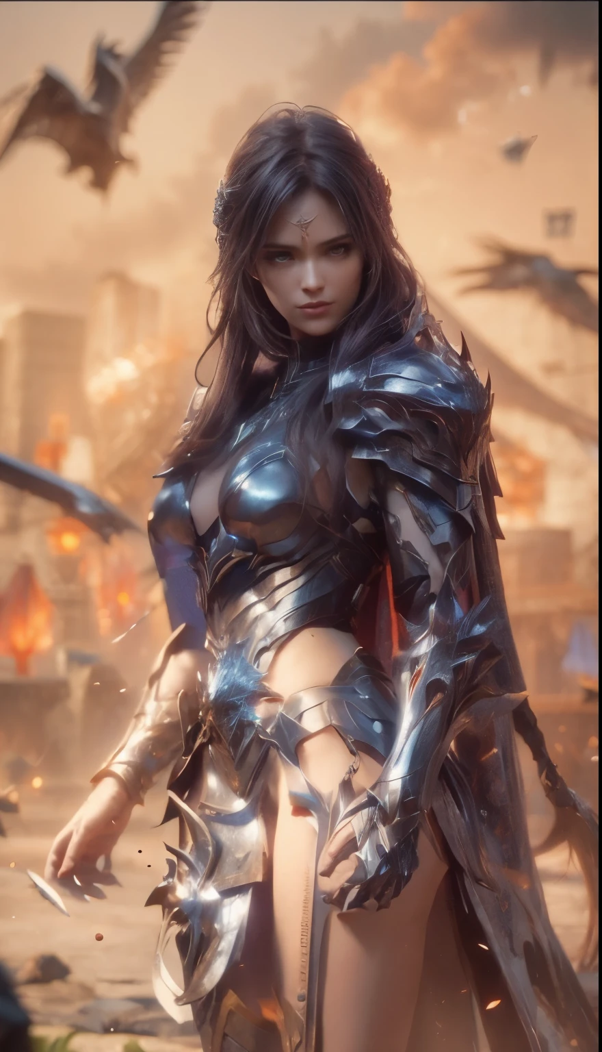 Asgard,Valkyrie,muscular woman, Lady Knight,anatomical correct,epic fantasy digital art,Masterpiece artwork,8K,high definition resolution,detailed drawing,Quality Superior,, Epic composition, muscular body