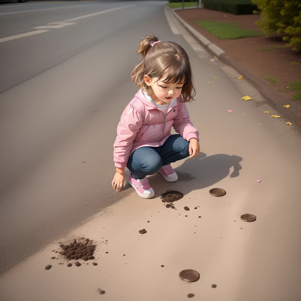 Three-year-old girl told her father that there was dog poop on the ground