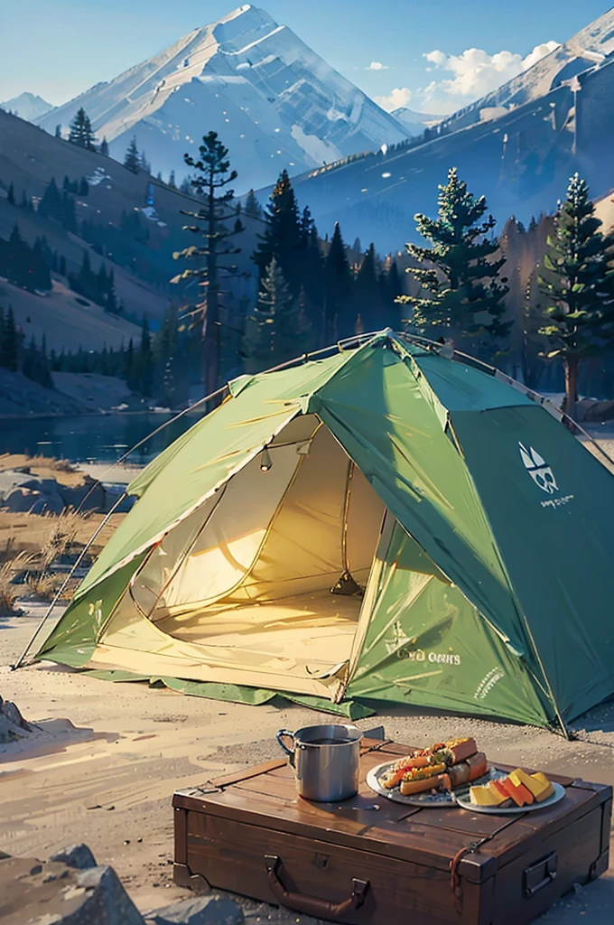 camping,Automatic tent,gourmet food,Vision,4K,Park Tent