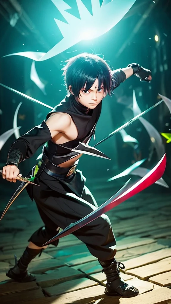 Cool ??? ninja anime, holding shuriken