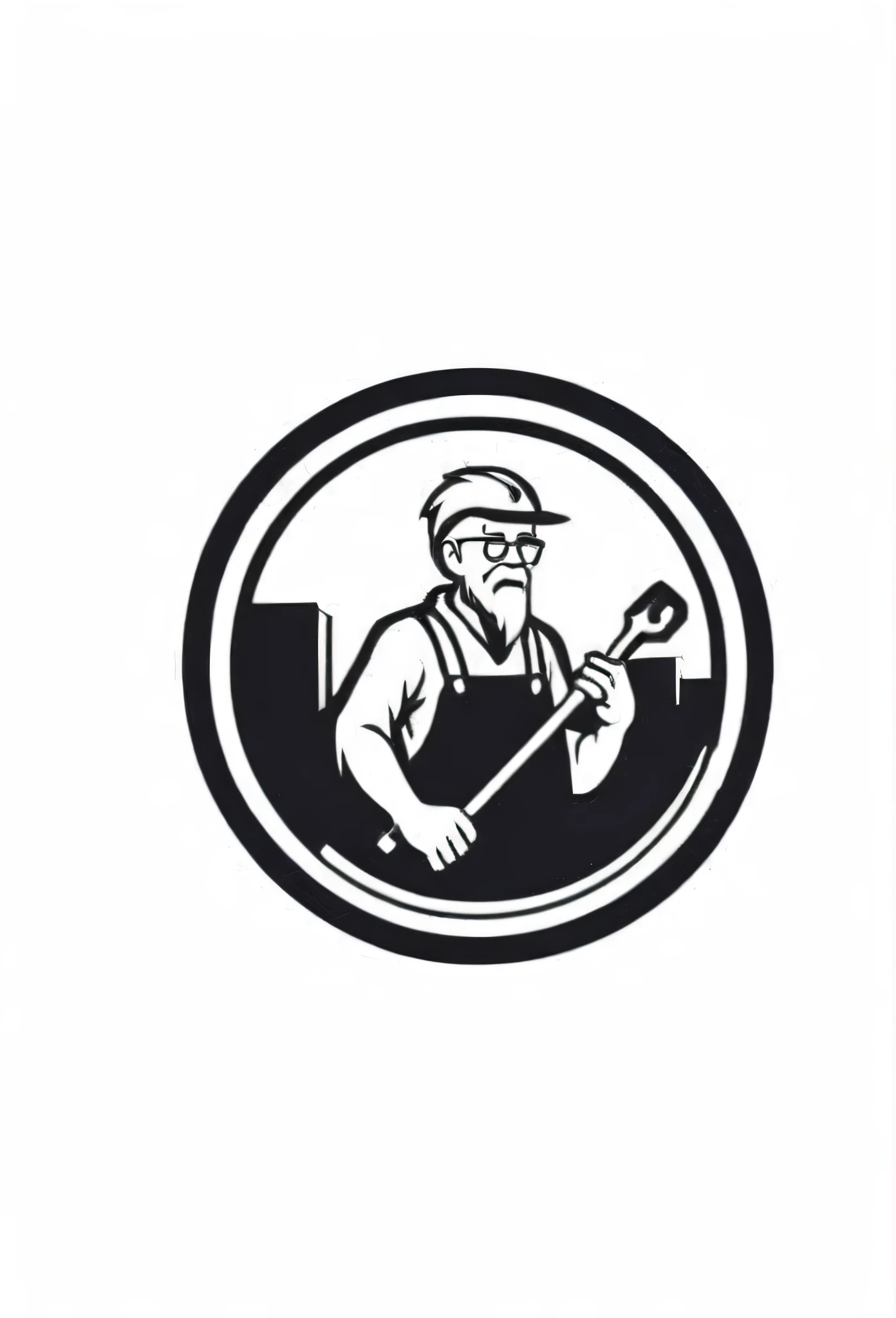 Japanese Electric Factory Logo

a good old logo reminiscent of the 1900s
The logo shows an old man working hard at a factory with a small spanner, such as a motor,
give someone the air of charcoal

Pretty cool
chic and modern design

White background