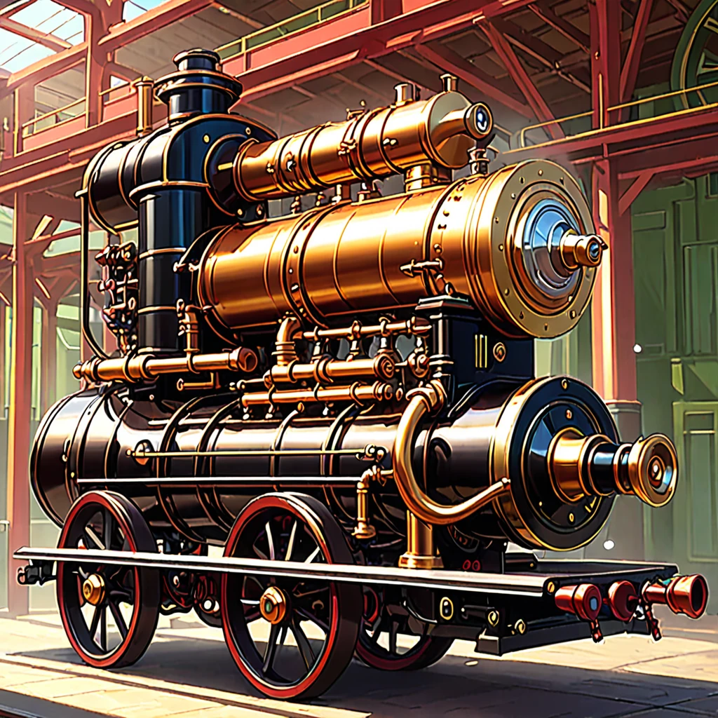 steam engine, own car, engine, How it Works, robot leg