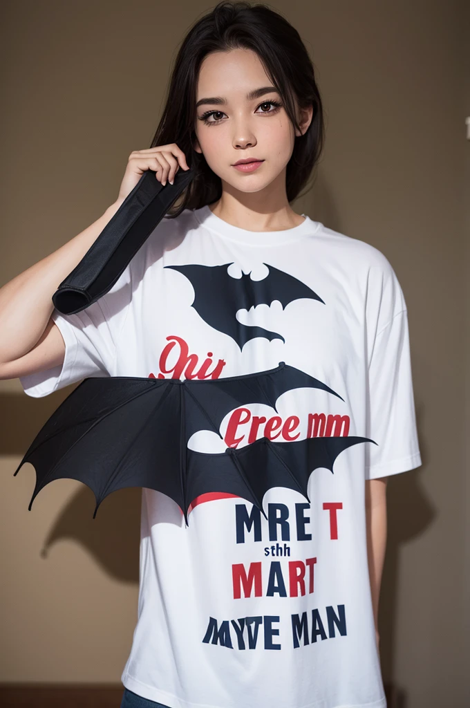 Bat with the free market shirt 