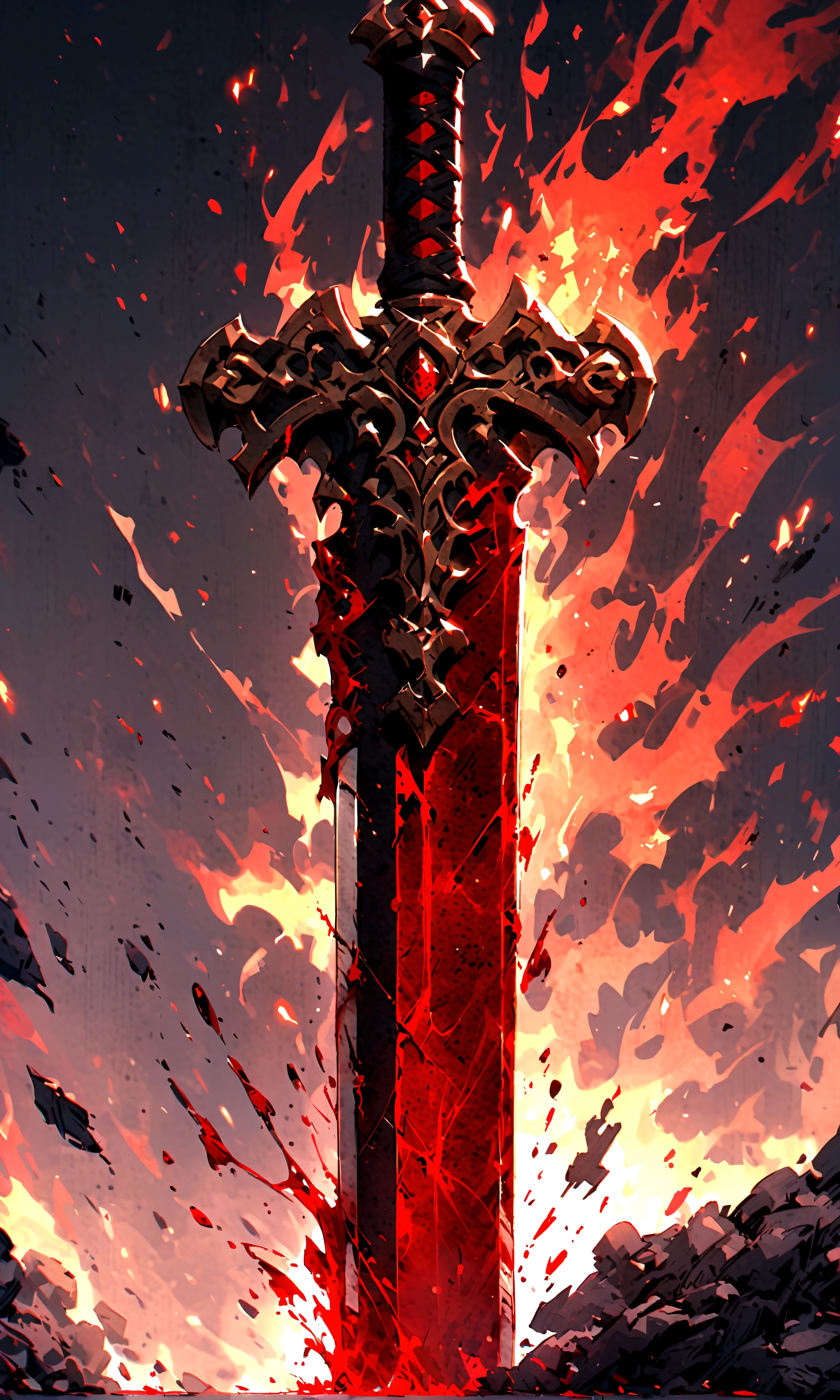 Blood-bathed sword