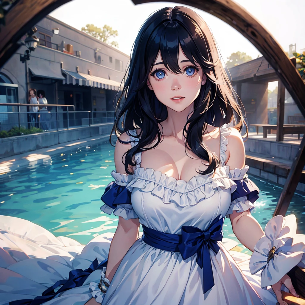 fashion model zooey deschanel 25 years old, [[[[closeup]]]], [[[[chest]]]], [[[[neck]]]], [[[[shoulders]]]], perfect eyes, perfect iris, perfect lips, perfect teeth, perfect skin, soft front light, glow, HDR, (muted colors:1.2)