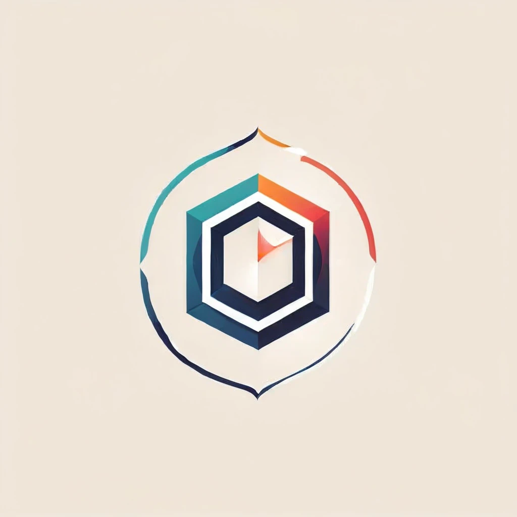 Geometric abstract logo, simplicity, vector, minimal, symmetry