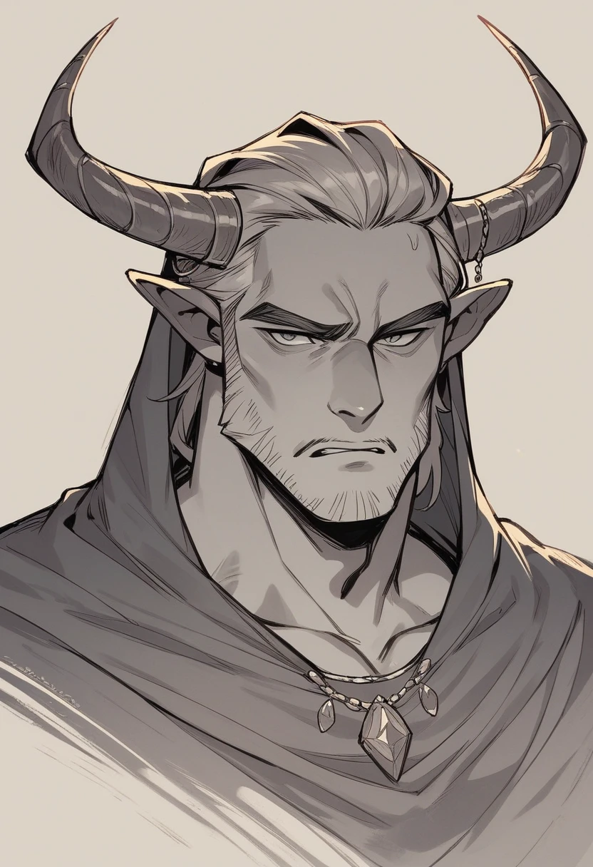 A dignified male king in his fifties