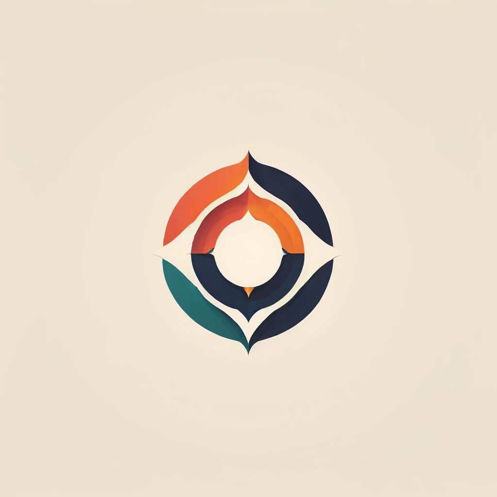 Geometric abstract logo, simplicity, vector, minimal, symmetry