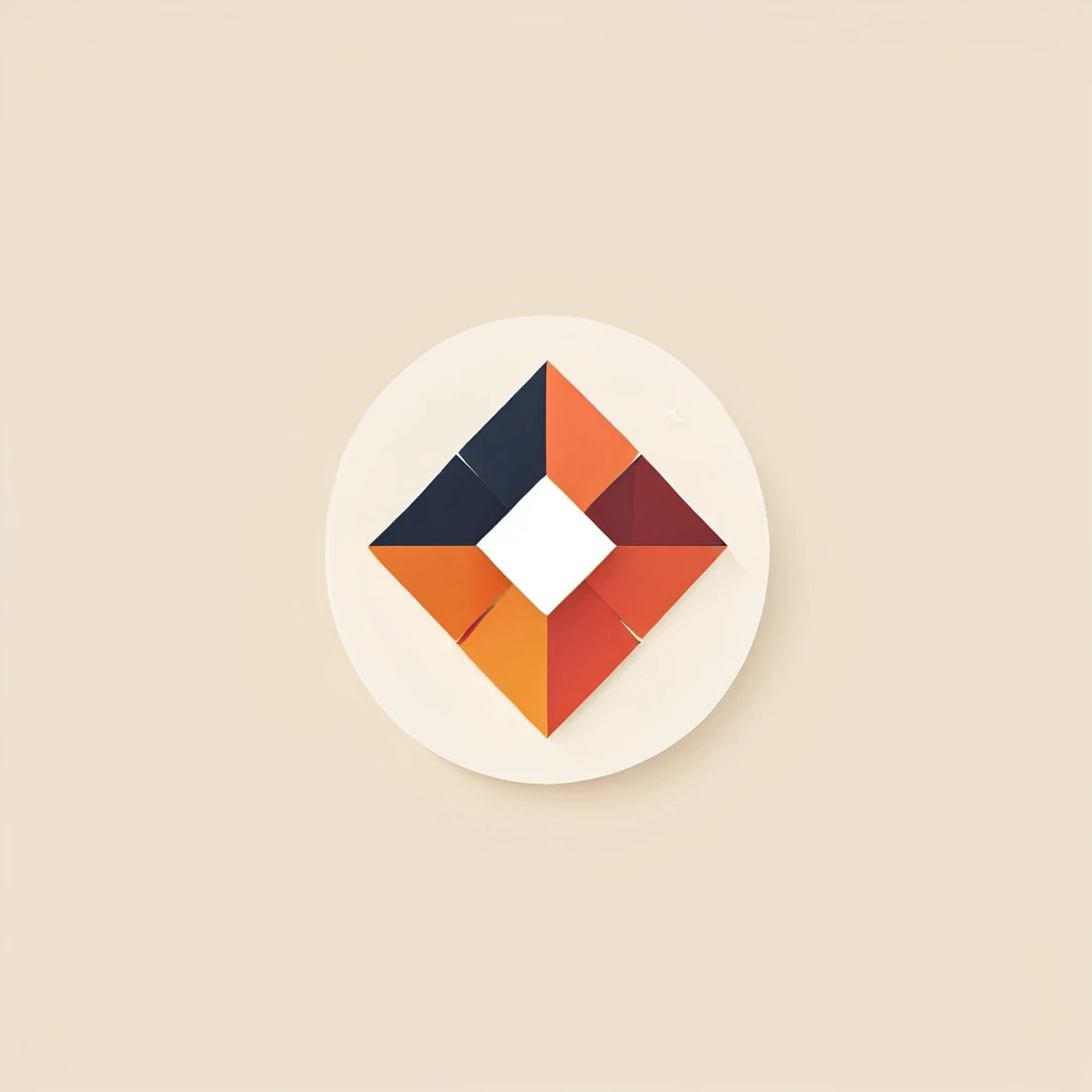 Geometric  abstract logo, simplicity, vector, minimal, symmetry 