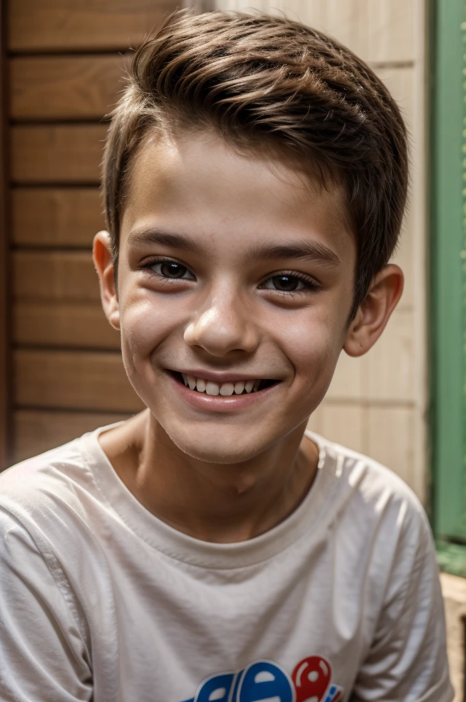 Creat a twink brasilian boy, cute, smiling, young
