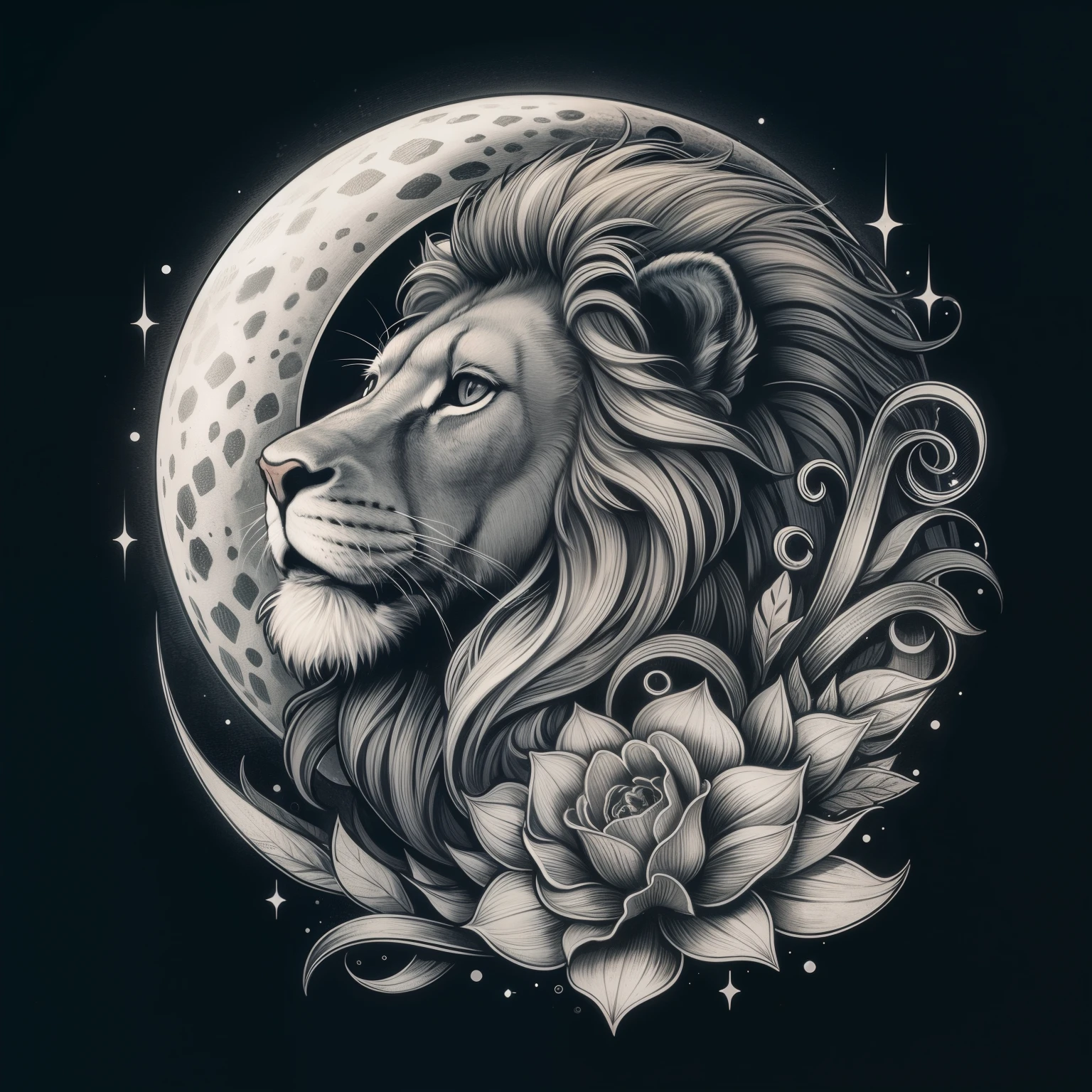 An illustration of a lion 